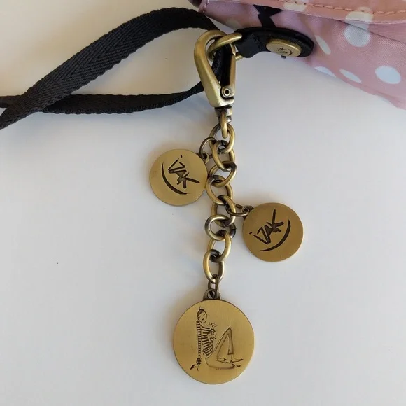 IZAK Pink Zazie Dots Flap Crossbody Bag, Coin Purse and Key Chain - Picture 5 of 15